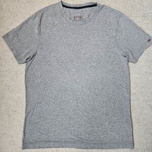 Rhone Men's Cotton Blend Short Sleeve T-Shirt Gray Large L - Casual Workout